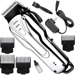 QGS AC-DC Waterproof Professional Rechargeable Beard Mustache Trimmer Cordless & Corded High Power Hair Clipper Electric Razor Cutter Hair Cutting Tool (6 Month Warranty) 9129 Fully Waterproof Grooming Kit 120 minRuntime 4 Length Settings-image-16
