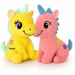 Yellow & Pink Unicorn Soft Toy 25cm Plush Stuffed Toy - 25 cm-image-50