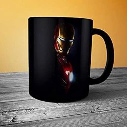 Premium Quality Iron Man Printed Glossy Finished , 1 Piece, Black, 330ml Ceramic Coffee Mug-22