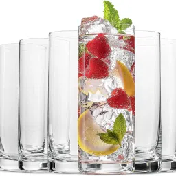(Pack of 6) Premium Italian Highball Heavy Base Tall Glasses (Set of 6 PIS, 310ml) Glass Set Water/Juice Glass-picture-9