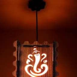 wooden Ceiling light wooden lamp shade (With Bulb) Hanging Night Lamp Ceiling Light Ceiling Lamp-8