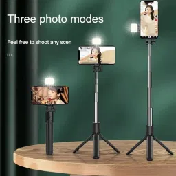 AMUSING SelfieStick Tripod Detachable Wireless Remote 3 in 1 Function and Mobile Stand Tripod, Monopod, Tripod Kit, Tripod Bracket image 3