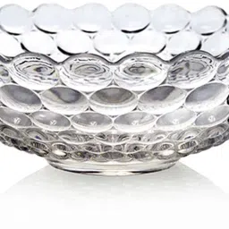 Glass Decorative Bowl Fruit Bowl for Dining Table(Super Transparent) 9'' inch Crystal-image-36