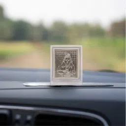 Pure 999 Silver Idol|Pure Silver Idol for CarDashboard-Baby Krishna-Big Decorative Showpiece-11 cm-image-14