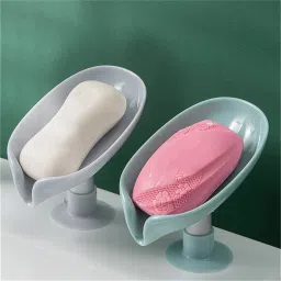 New Style Decorative Waterproof Plastic Soap Dish Holder,leaf shape Soap Holder-picture-2