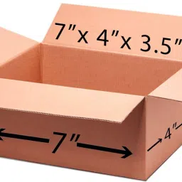 Corrugated Cardboard Blueprint Premium Eco-friendly 3 Ply Corrugated Packing Box, 7X4X3.5 Inches Packaging Box-image-48