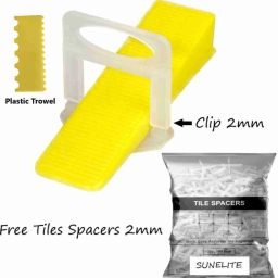 Tile Leveling System 100 Wedge and 200 Clips With 2mm Tiles Spacer Lever Tool-image-59