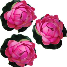 Floating Lotus Medium Pink Lotus Artificial Flower-9