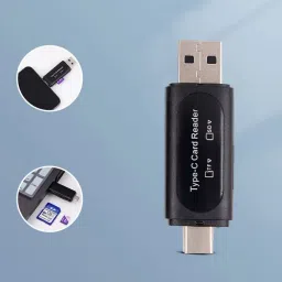 HRYFiNE 2 in 1 SD Card Reader USB Type C, USB 3.0 and Micro USB OTG Memory Card Adapter Card Reader image 3