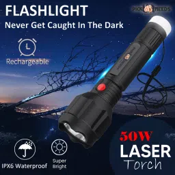 pick ur needs 2 In 1 Light Mode Rechargeable Handy 50W Torch Light For Outdoor / Travel Usage Torch image 3