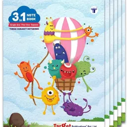 3 in 1 Notebooks |Single Line, Four Line & Maths Square|18x24cm| 58 GSM|Set of 6 Regular Notebook Ruled 172 Pages-78