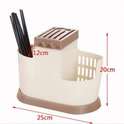 mg store Multi Functional Self Draining Organizer Chopsticks Basket - Spoons, Knife & Other Kitchen Cutlery Storage Holder Stand Disposable Plastic Cutlery Set image 5
