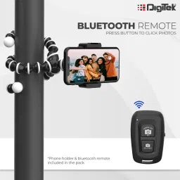 DIGITEK Gorilla Tripod/Mini Tripod for Mobile Phone with Phone Mount & Remote | Flexible Gorilla Stand for DSLR & Action Cameras (DTR 260 GT) Tripod image 5