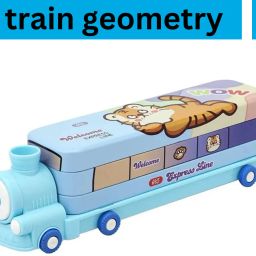 Train Geometry Box for Boys and Girls/Car Pencil Box Set Geometry Box-12