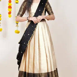 fabcartz Self Design Semi Stitched Lehenga Choli-picture-34