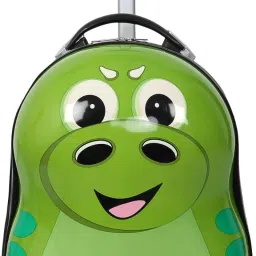 Small Cabin & Check-in Set (29 inch) 2 Wheels - Trendy Cute Kids Trolley Bag - Green-image-86