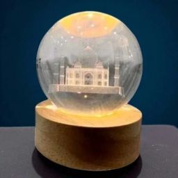 3D Crystal Ball Table Lamp with Wooden Base Table Lamp-image-89
