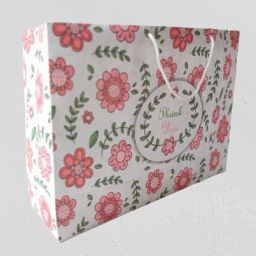 Samarth 16X5X12 Inch Pack of 25 Pcs Kraft Vergin Thank you Shopping Bags, Gift Bags-41