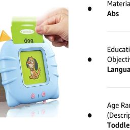 kidsaholic Talking Flash Card Learning Device Toy 224 Words Sounds Play - USB Rechargeable image 2