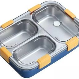 Stainless Steel Lunch Box with Spoon for Kids & Adults, Air Tight, BPA Free 3 Containers Lunch Box-5