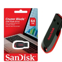 SanDisk 64 GB Pendrive 64 Pen Drive Compatible with Netbook, Gaming Console, Desktop Computer, Tablet, Mobile, Audio Player, Television, Laptop USB 2.0 Plastic Case image 3