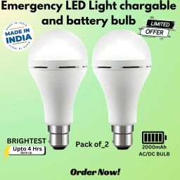 Rechargeable Emergency Bulb Inverter Bulb for home 4Hr battery backup_Pack2 Y235 4 hrs Bulb Emergency Light-image-79
