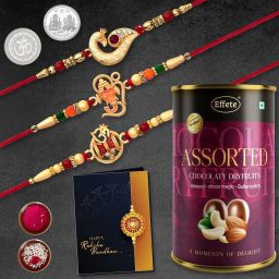 Rakhi For Brother |Rakhi with Chocolate |Rakshabandhan gift|Y22K3_257+258+259_AS Assorted Gift Box-image-112