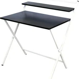 blumuno X-Plus Folding Table (Black Finish) Engineered Wood Study Table image 2
