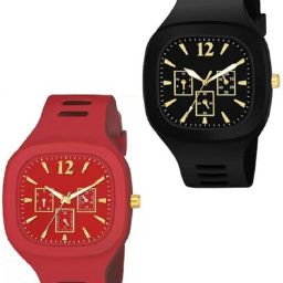 Skz-046 Analog Watch - For Men Square Dial Silicone Strap Gift Watch For Boys-image-47