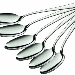 Dessert Spoon Set pack 6 Disposable Stainless Steel Ice Tea Spoon Set-86