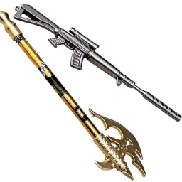 GUN AND AXE Shape Pen for Kids, children and Birthday Gifts (Pack of 2) Gel Pen-picture-0