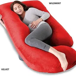 ultra soft j shaped pillow Polyester Fibre, Microfibre Solid Pregnancy Pillow Pack of 1-image-14