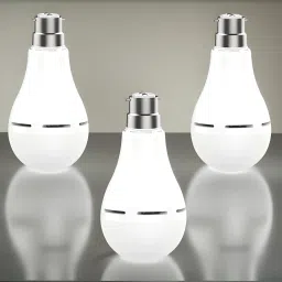 Charging Bulb 9W LED 1200mAh battery 4 hrs emergency light Pack of 3 bulbPE227 4 hrs Bulb Emergency Light-image-8