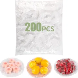 200pcs Food Storage Covers Lids Elastic Stretch Plastic Wrap for Food Wrap Lids 14 inch Lid Set, Pack of 200-image-2
