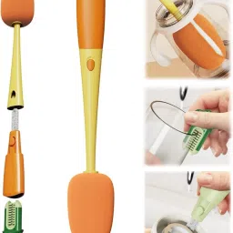 3 in 1 Multi Bottle Brush Cleaning, Sponge Baby Bottle Brush-5