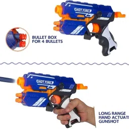 aarna Manual Soft Bullet Shooting Pistol Toy Guns & Darts image 5