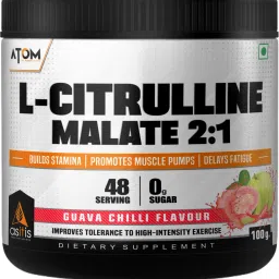 ATOM L Citrulline Malate 2:1 - 100gms | 48 servings | 0 Sugar |Builds Stamina-11