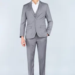 Men 3PC NOTCH REV W/C BASIC TRSR -SLM FIT Solid Suit-image-16