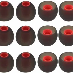 VCORP Silicone Rubber Earbuds 6 Pairs 12 Pcs Black In The Ear Headphone Cushion-image-84
