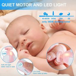 New Baby Nail File Electric,Baby Nail Trimmer Heads Safe for Newborn Baby M310-image-30