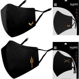 4 Layer Protective, 100% Cotton Cloth Face Mask Combo for Men with Ear Loops Sabre Wings Reusable, Washable Cloth Mask-image-65