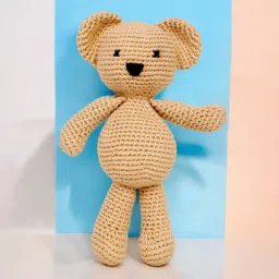 Soft Toys For Kids | Handmade Crochet Bear Soft Doll | Ideal Gift for Babies- 21 cm-image-49