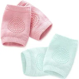 Cotton Baby Boys & Baby Girls Solid Knee High ( 2 PAIRS) Multicolor Baby Knee Pads-44