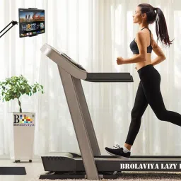 BROLAVIYA Tripod Floor Stand for 4'-11' inch, with Gooseneck Clip Lazy Arm Bracket for Both Mobiles and Tablets Tripod image 2