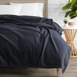 the home talk Single Polar Blanket Grey Polyester Solid 140 GSM-picture-30