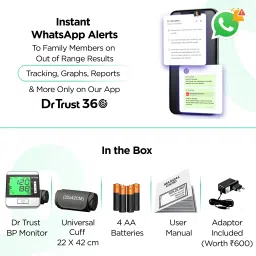 Dr Trust Goldline with Talking Guidance and 3 Color Hypertension Alert LCD indicator and Power Adapter Included Blood Pressure Monitor USA Bp Monitor Bp Monitor image 5