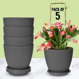 5 pcs Flower Pots Vase for Home Office living bedroom Decor, Table Tops Plastic Vase-image-82
