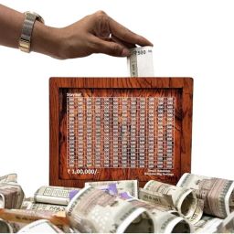 Wooden Money Piggy Bank, Money Saving Coin Bank Coin Bank-image-6