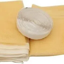 HDPE - High Density Poly Ethylene Infants Washable 2x4 ft ivory Heavy Quality Window Mosquito Net with Tape (Easily Open and Close) Mosquito Net-0