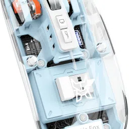 Arctic Fox Pureview Transparent Wireless and Bluetooth Rechargeable Mouse Wireless OpticalGaming Mousewith Bluetooth-19